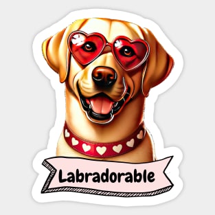 ‘Labradorable’ Yellow Labrador Retriever Sticker